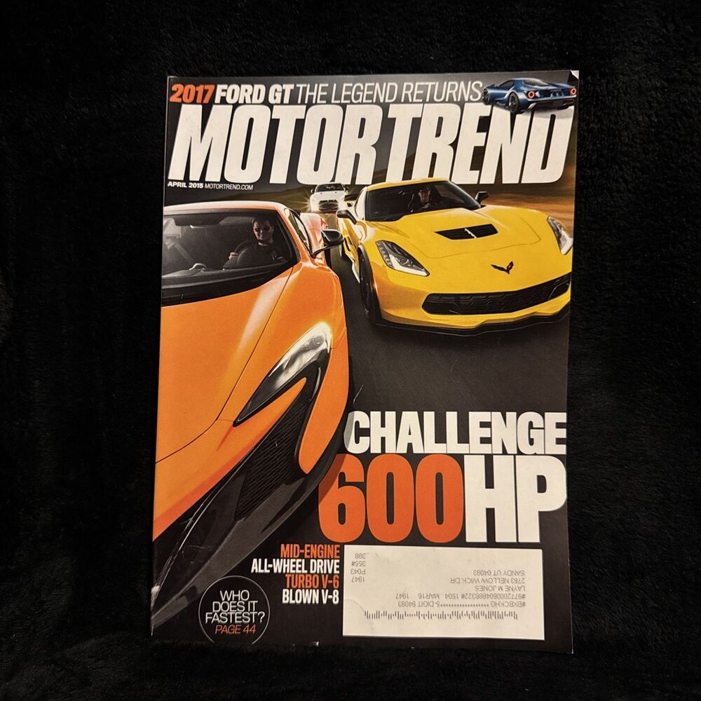 Motor Trend Magazine April 2015 Future Tech Mid Engine All Wheel Drive Turbo